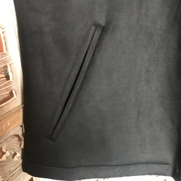 NWT French Connection Black Mixed Media Jacket XS - Picture 9 of 11